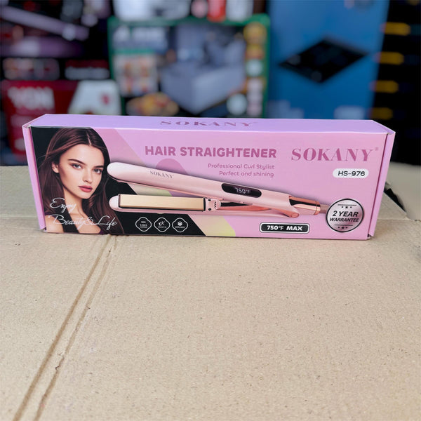 Sokany HS-976 Digital Professional Hair Straightener (Ceramic, 2-Year Warranty)