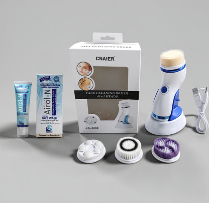 4 In 1 Electric Facial Cleansing Brush & Massager
