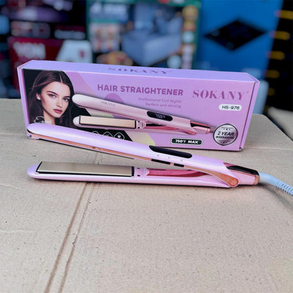 Sokany HS-976 Digital Professional Hair Straightener (Ceramic, 2-Year Warranty)