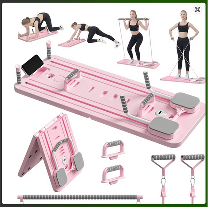 Multi-Purpose Foldable Pilates Reformer Board for Home, 5 in 1 Pilates Sliding Board