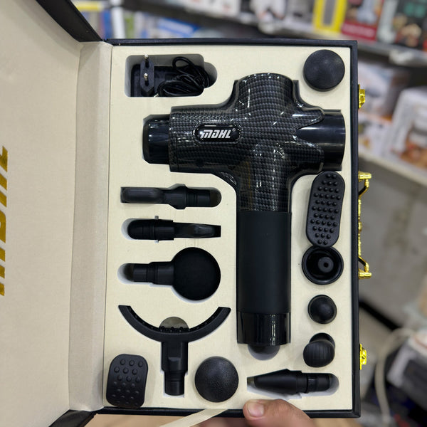 MDHL 12-in-1 Deep Tissue Massage Gun (Carbon Fiber, Brushless Motor)