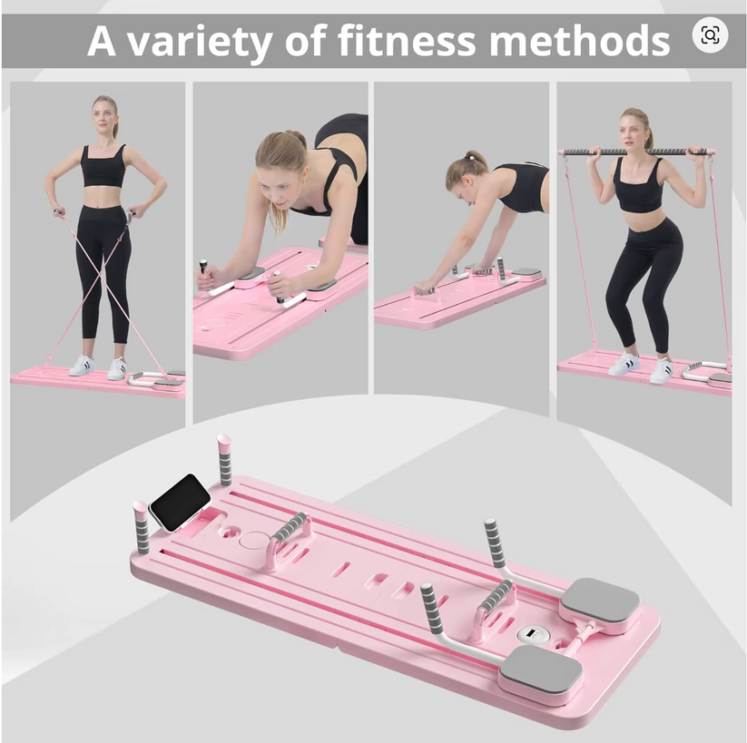 Multi-Purpose Foldable Pilates Reformer Board for Home, 5 in 1 Pilates Sliding Board