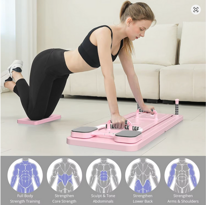 Multi-Purpose Foldable Pilates Reformer Board for Home, 5 in 1 Pilates Sliding Board