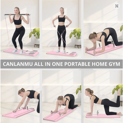 Multi-Purpose Foldable Pilates Reformer Board for Home, 5 in 1 Pilates Sliding Board