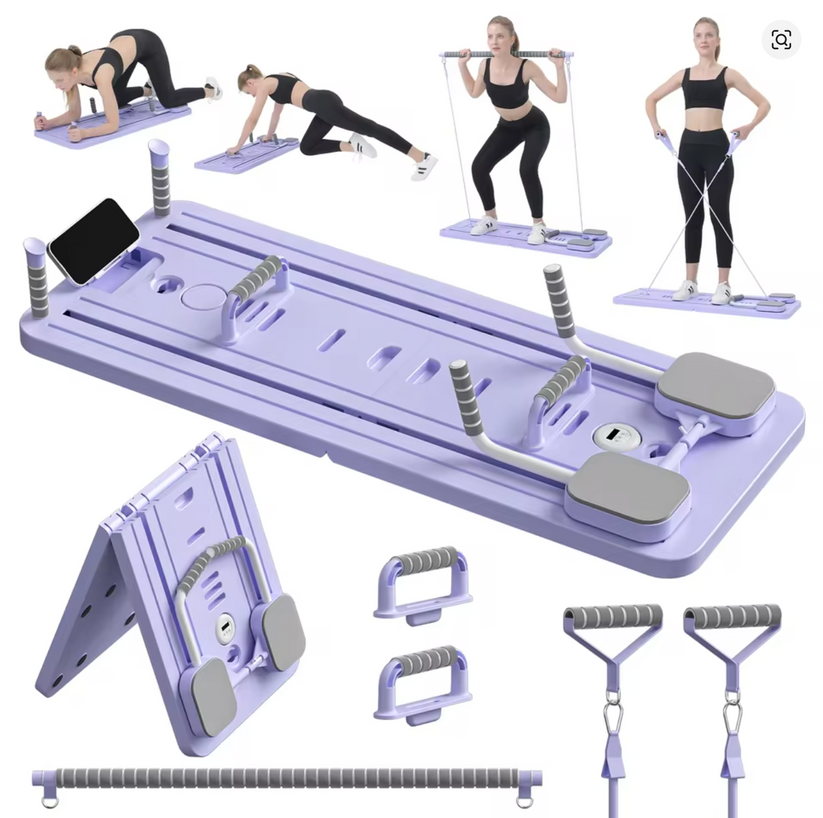 Multi-Purpose Foldable Pilates Reformer Board for Home, 5 in 1 Pilates Sliding Board