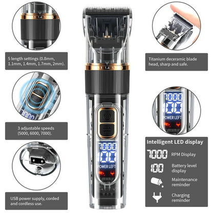 Professional Pet Hair Clipper (Cordless, Dog & Cat Grooming)