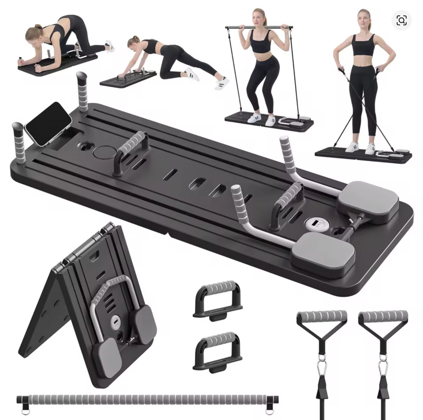 Multi-Purpose Foldable Pilates Reformer Board for Home, 5 in 1 Pilates Sliding Board