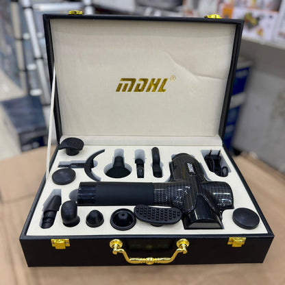 MDHL 12-in-1 Deep Tissue Massage Gun (Carbon Fiber, Brushless Motor)