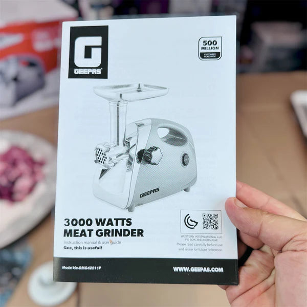 Geepas meat grinder GMG42511P (2 YEAR WARRANTY