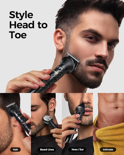 GLAKER Professional All-in-One Hair Clipper & Beard Trimmer Kit (Lot Imported)