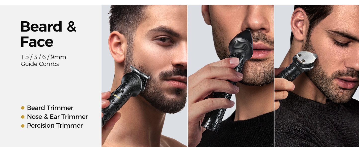 GLAKER Professional All-in-One Hair Clipper & Beard Trimmer Kit (Lot Imported)