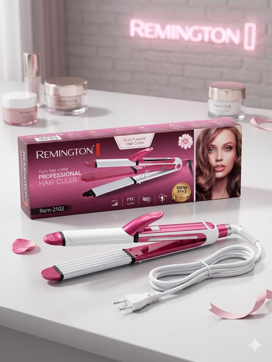 Remington Professional 3-in-1 Hair Tool: Instant Curls & Silky Straight Hair in Minutes