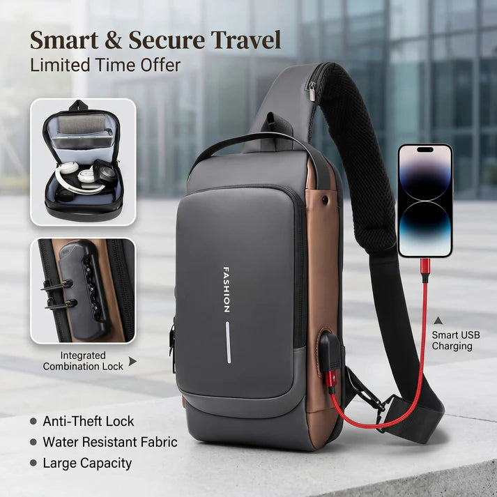 SecureLock Travel Backpack – Stylish & Theft-Proof
