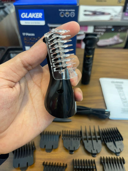 GLAKER Professional All-in-One Hair Clipper & Beard Trimmer Kit (Lot Imported)